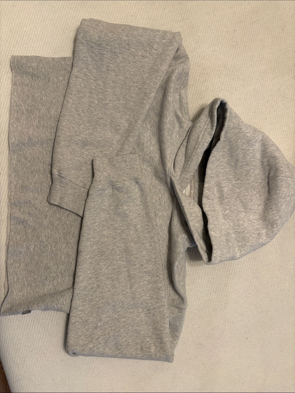 TNA Light Grey Crop Hoodie Sweatshirt